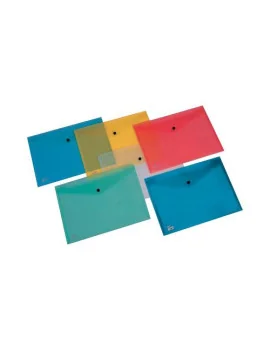 Busta con Bottone Pull King Mec - A4 - PPL - 00111318 (Trasparente Conf. 5)