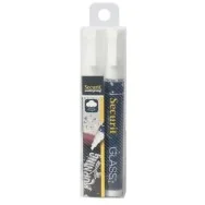 Pennarelli a Gesso Liquido Waterproof Securit - 2-6 mm - Bianco (Conf. 2)