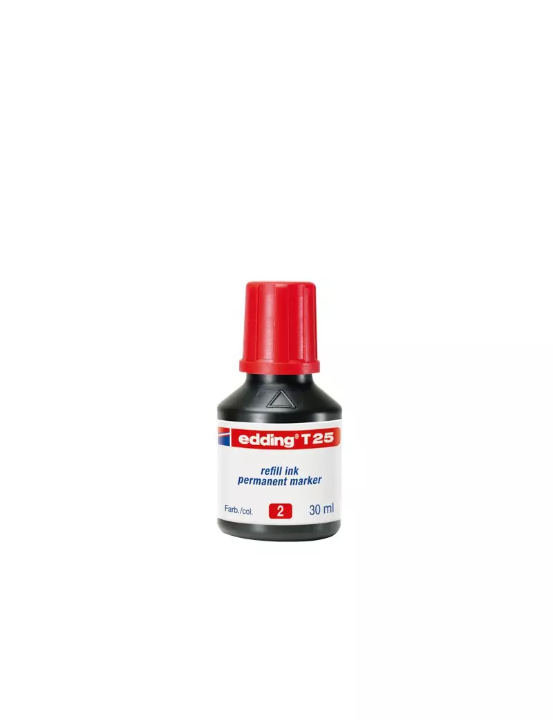 Inchiostro Permanente per Marcatori T25 Edding - 30 ml - E-T25 002 (Rosso) Inchiostro Permanente per Marcatori T25 Edding - 30 ml - E-T25 002 (Rosso)