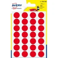 Etichette Rotonde in Bustina Avery - Ø 15 mm - Rosso (Conf. 7)