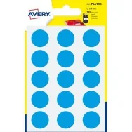 Etichette Rotonde in Bustina Avery - 19 mm - Celeste (Conf. 6)