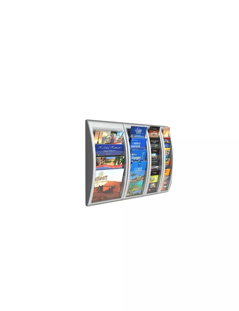 Modulo a 4 Tasche per Espositori da Muro Quick Fit System Paperflow - A4 - 40,9x9,5x65 cm Modulo a 4 Tasche per Espositori da Muro Quick Fit System Paperflow - A4 - 40,9x9,5x65 cm