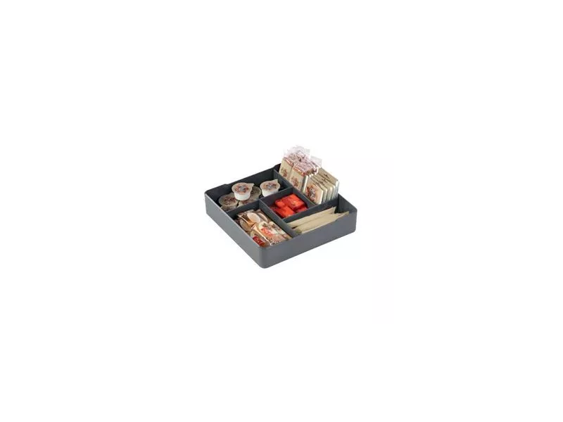 Vassoio Porta Accessori 5 Comparti Coffee Point Durable - 21x21x4,8 cm Vassoio Porta Accessori 5 Comparti Coffee Point Durable - 21x21x4,8 cm