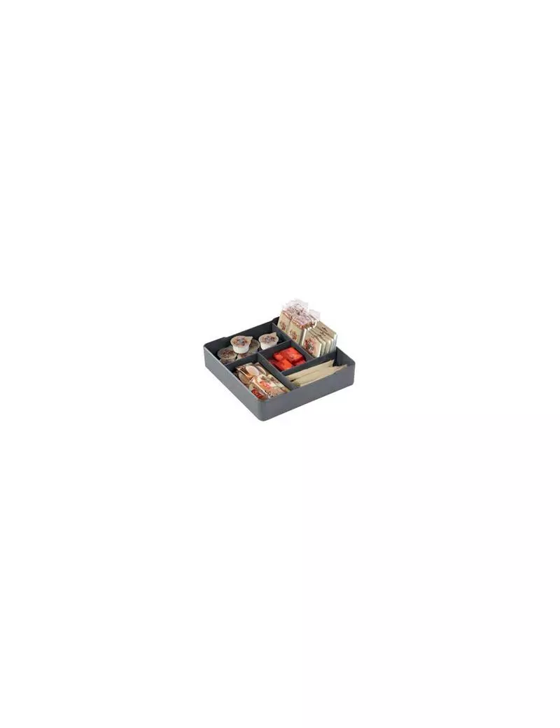 Vassoio Porta Accessori 5 Comparti Coffee Point Durable - 21x21x4,8 cm Vassoio Porta Accessori 5 Comparti Coffee Point Durable - 21x21x4,8 cm