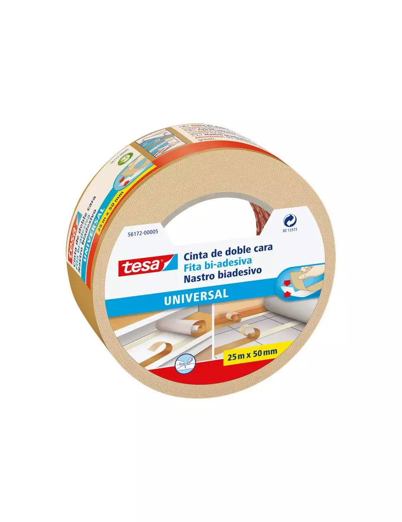 Nastro Biadesivo Universale Tesa - 50 mm x 25 m - 56172-00007-01 (Avana) Nastro Biadesivo Universale Tesa - 50 mm x 25 m - 56172-00007-01 (Avana)