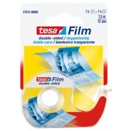 Nastro Biadesivo Trasparente Tesafilm Tesa - Chiocciola con Lama in Metallo - 12 mm x 7,5 m - 57912 (Trasparente)