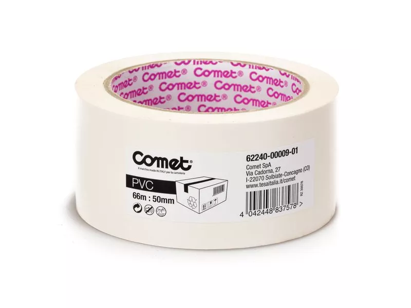 Nastro da Imballo 62240 Comet - 50 mm x 66 m - 62240-00009-01 (Bianco) Nastro da Imballo 62240 Comet - 50 mm x 66 m - 62240-00009-01 (Bianco)