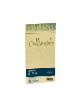 Buste Calligraphy Nature Favini - Oliva - 11x22 - 120 g (Conf. 25)