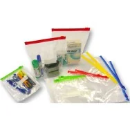 Buste con Chiusura a Cerniera Viva - Blu - 235x320 mm + 60 mm - Blu Trasparente 