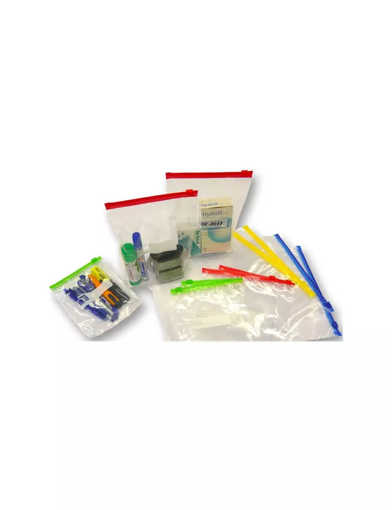 Buste con Chiusura a Cerniera Viva - Blu - 235x320 mm + 60 mm - Blu Trasparente Buste con Chiusura a Cerniera Viva - Blu - 235x320 mm + 60 mm - Blu Trasparente