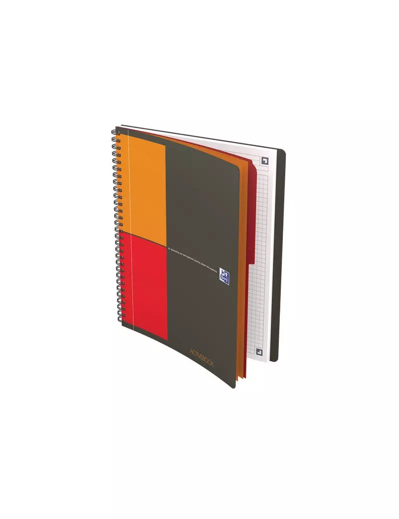 Blocco Spiralato Activebook International Oxford - B5 - 18x25 cm - 5 mm - 80 - 90 g