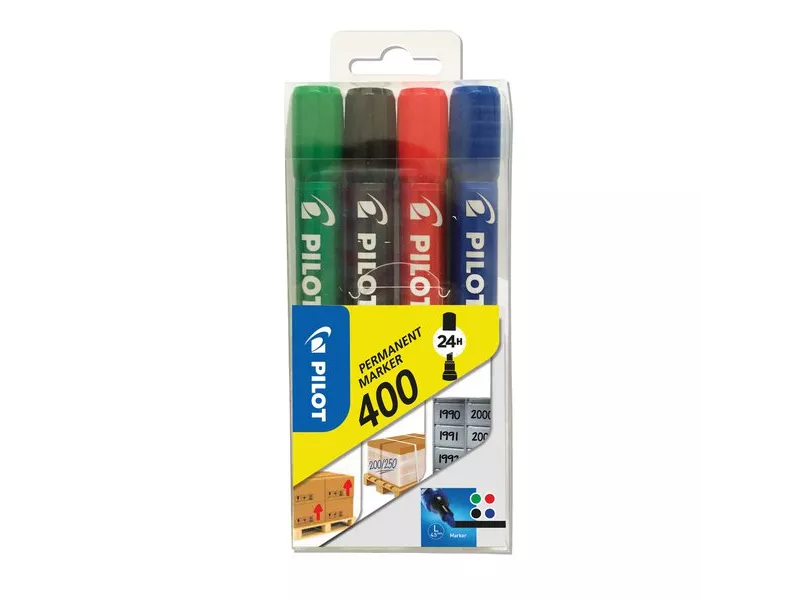Marcatore Permanente SCA 400 Pilot - Punta a Scalpello - 4 mm - Assortiti Marcatore Permanente SCA 400 Pilot - Punta a Scalpello - 4 mm - Assortiti