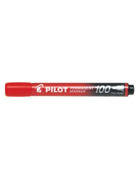 Marcatore Permanente SCA 100 Pilot - Punta Tonda - 1 mm - Rosso (Conf. 12)