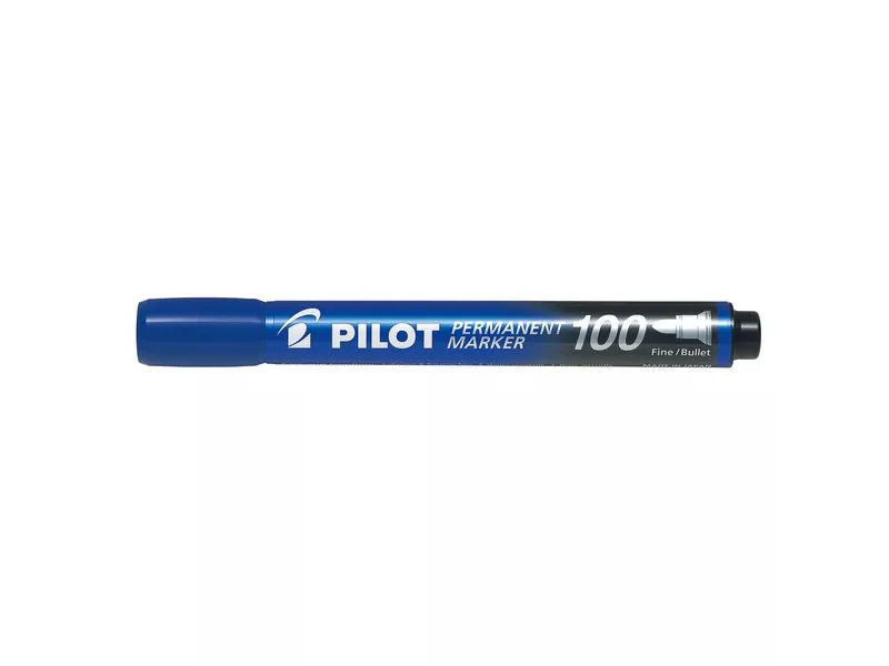 Marcatore Permanente SCA 100 Pilot - Punta Tonda - 1 mm - Blu (Conf. 12)
