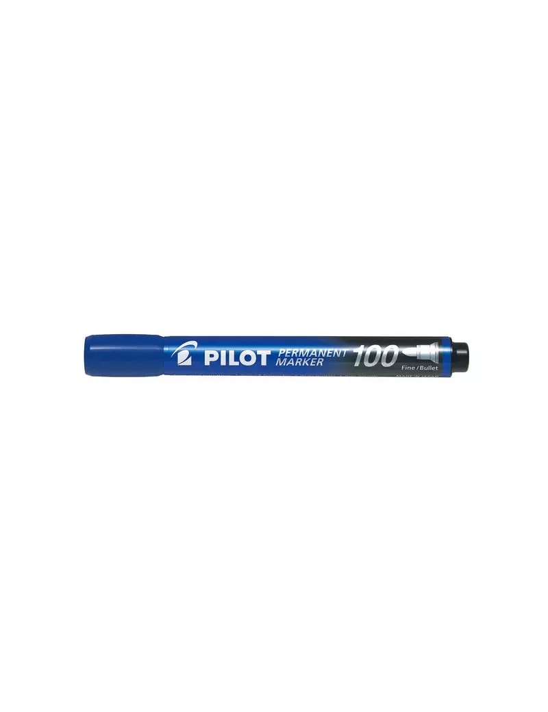 Marcatore Permanente SCA 100 Pilot - Punta Tonda - 1 mm - Blu (Conf. 12)