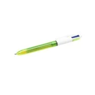 Penna a Sfera a Scatto 4 Colori Fluo Bic - 1 mm - 933948 (Rosso Blu Nero e Verde)