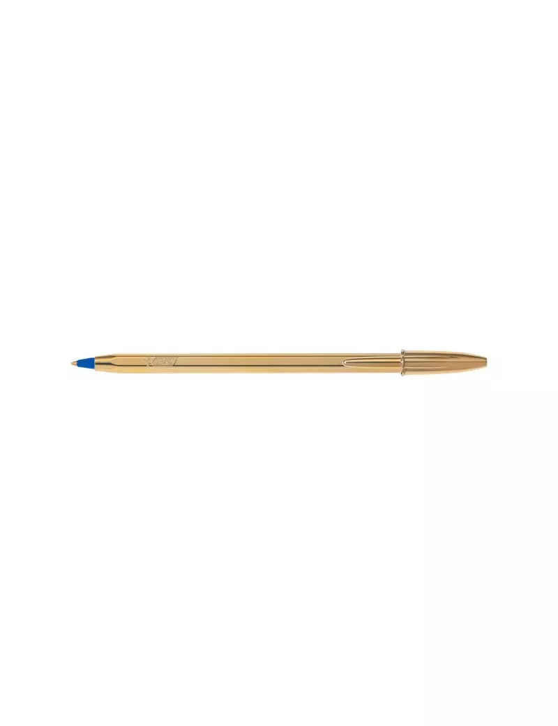 Penna a Sfera Cristal Shine Bic - Oro - Blu (Conf. 20)