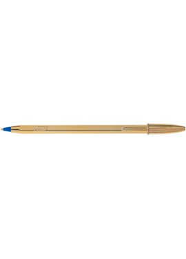 Penna a Sfera Cristal Shine Bic - Oro - Blu (Conf. 20)
