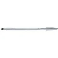 Penna a Sfera Cristal Shine Bic - Argento - Nero (Conf. 20)