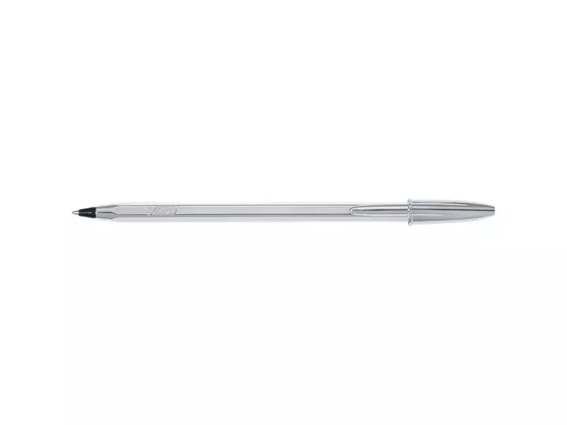 Penna a Sfera Cristal Shine Bic - Argento - Nero (Conf. 20)