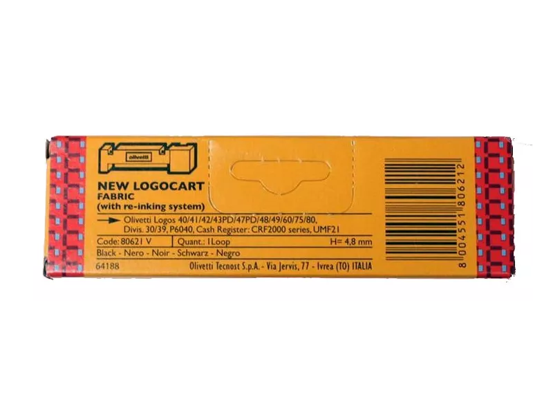 Nastro Originale Olivetti 80621 LOGOCART 40 (Nero)
