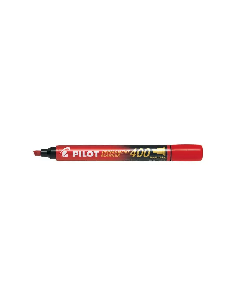 Marcatore Permanente SCA 400 Pilot - Punta a Scalpello - 4 mm - Rosso (Conf. 12)