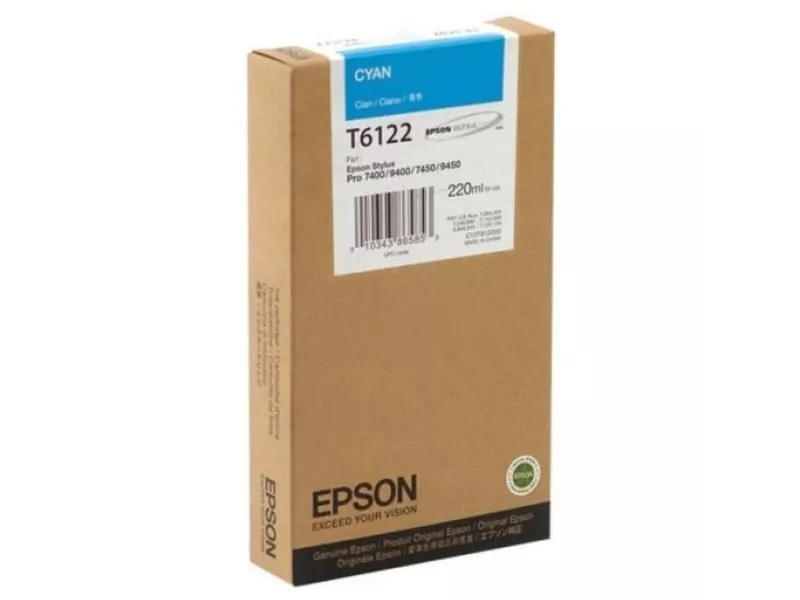 Cartuccia Originale Epson T612200 (Ciano 220 ml) Cartuccia Originale Epson T612200 (Ciano 220 ml)