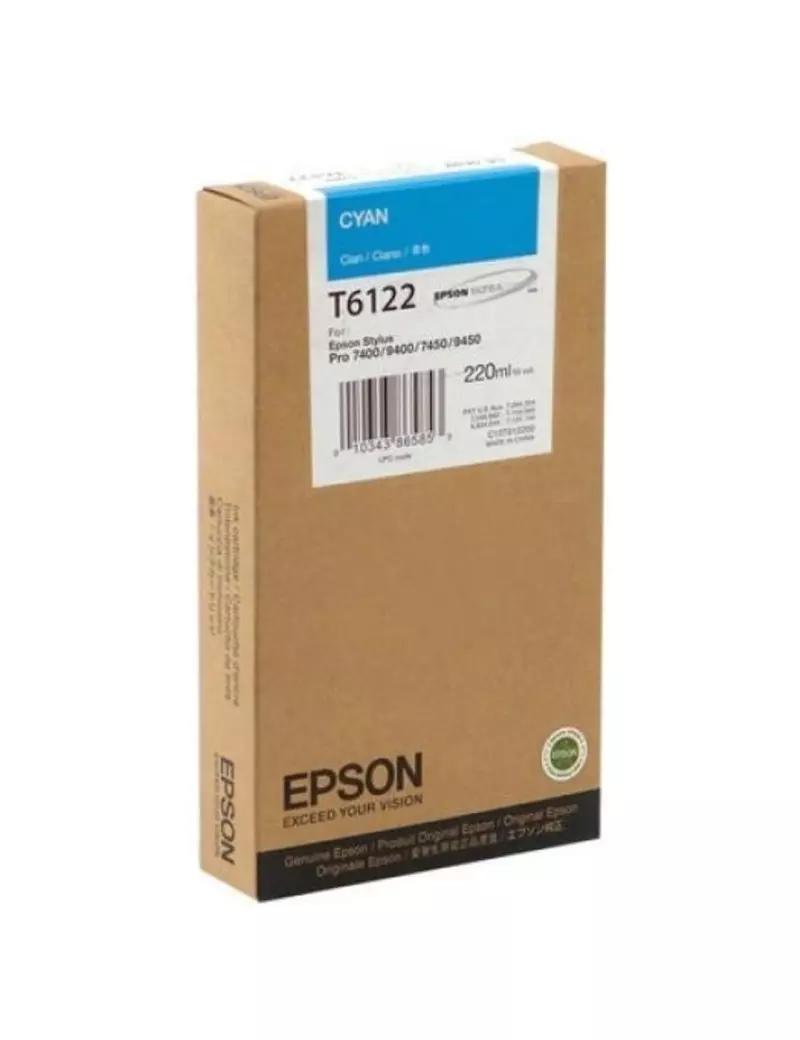 Cartuccia Originale Epson T612200 (Ciano 220 ml)