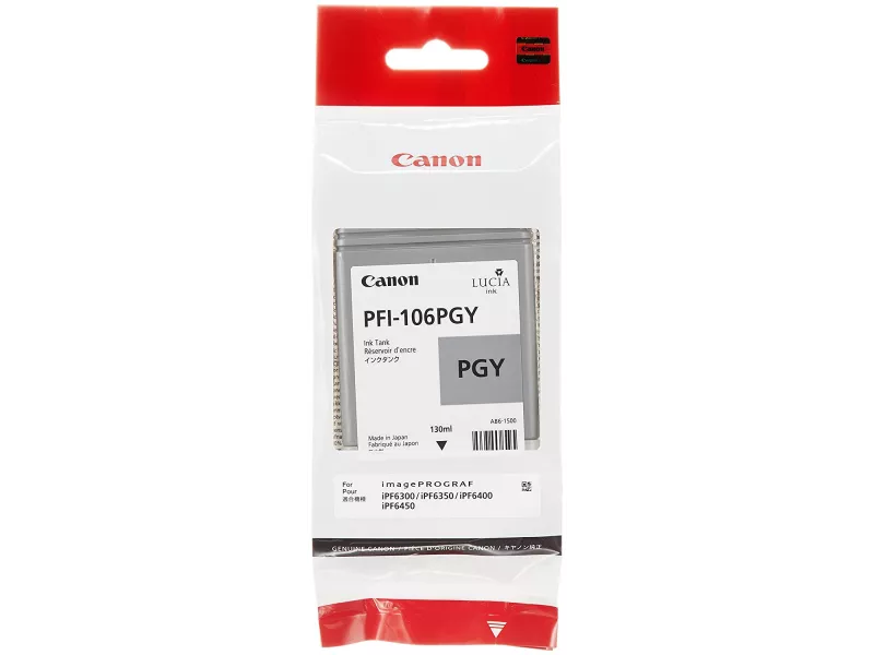 Cartuccia Originale Canon PFI-106pgy 6631B001 (Grigio Foto 130 ml)