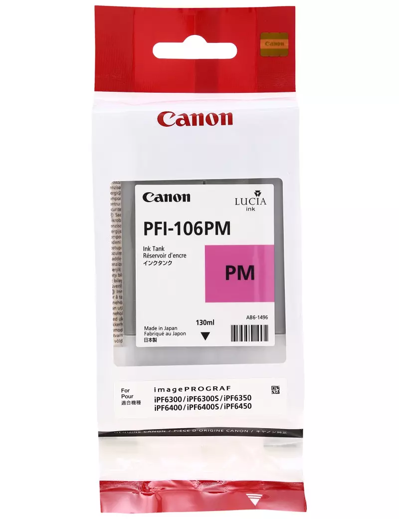 Cartuccia Originale Canon PFI-106pm 6626B001 (Magenta Foto 130 ml)