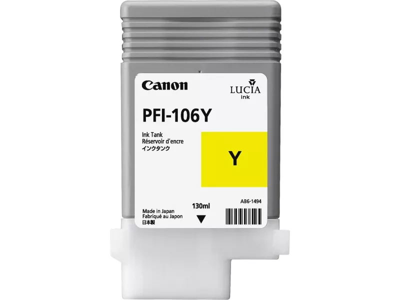 Cartuccia Originale Canon PFI-106y 6624B001 (Giallo 130 ml)