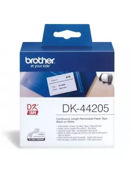 Nastro Originale Brother DK44205 - 62 mm x 30,48 m - Carta