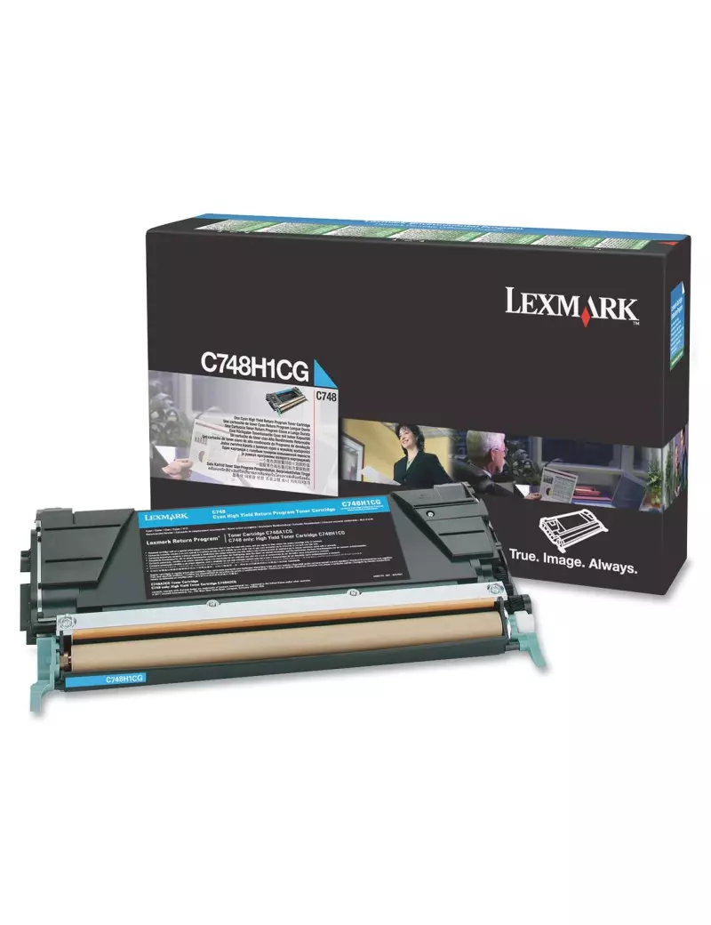 Toner Originale Lexmark C748 C748H1CG (Ciano 10000 pagine)