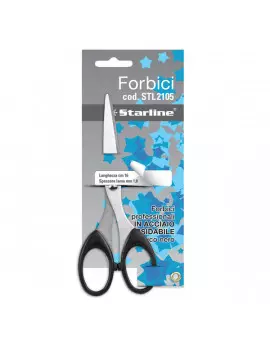 Forbici in Acciaio Starline - 16 cm - Nero