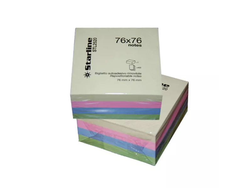 Blocchetti Riposizionabili Cuby Starline - 75x75 mm - 400 Fogli - Assortiti Blocchetti Riposizionabili Cuby Starline - 75x75 mm - 400 Fogli - Assortiti