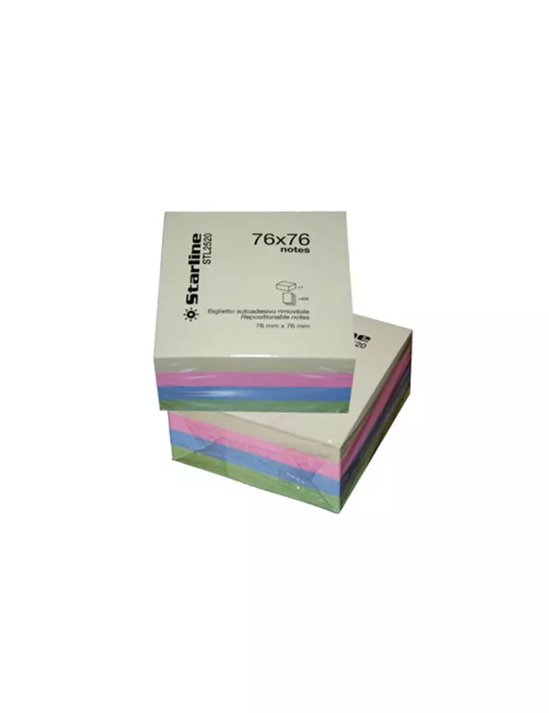 Blocchetti Riposizionabili Cuby Starline - 75x75 mm - 400 Fogli - Assortiti Blocchetti Riposizionabili Cuby Starline - 75x75 mm - 400 Fogli - Assortiti