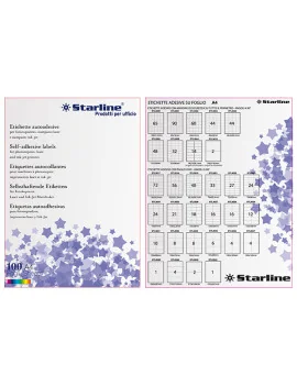 Etichette Adesive Starline - 47,5x25,5 mm - Angoli Arrotondati - Bianco