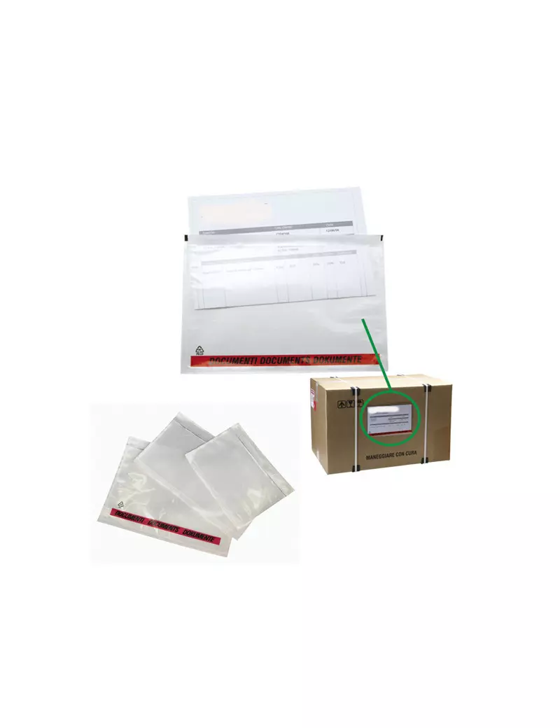 Buste Portadocumenti Adesive Starline - 230x125 mm (Conf. 100) Buste Portadocumenti Adesive Starline - 230x125 mm (Conf. 100)