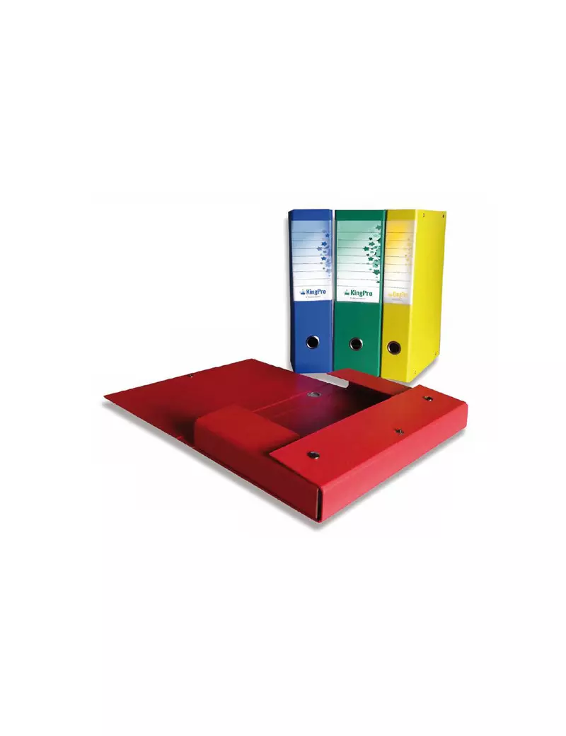 Scatola Progetto KingPro Starline - Dorso 4 - 25x35 cm - con Porta Etichette - Rosso Scatola Progetto KingPro Starline - Dorso 4 - 25x35 cm - con Porta Etichette - Rosso