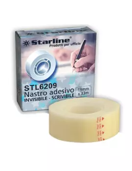 Nastro Adesivo Starline - 19 mm x 33 m - Invisibile e Scrivibile