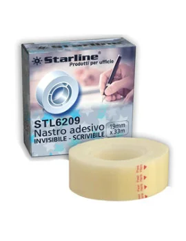 Nastro Adesivo Starline - 19 mm x 33 m - Invisibile e Scrivibile