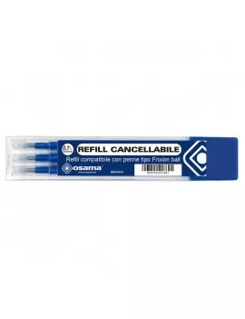 Refill per Penna a Sfera Cancellabile Osama - 0,7 mm - Blu (Conf. 3)