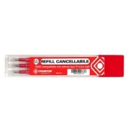 Refill per Penna a Sfera Cancellabile Osama - 0,7 mm - Rosso (Conf. 3)
