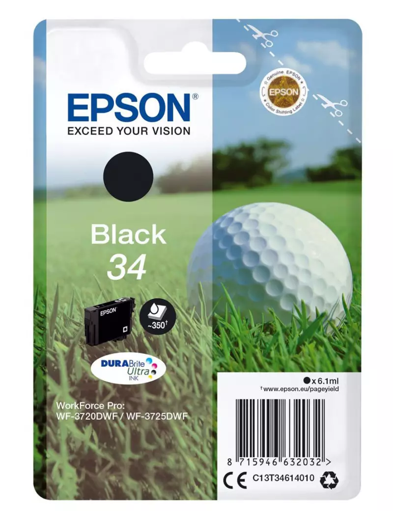 Cartuccia Originale Epson T346140 (Nero 350 pagine) Cartuccia Originale Epson T346140 (Nero 350 pagine)