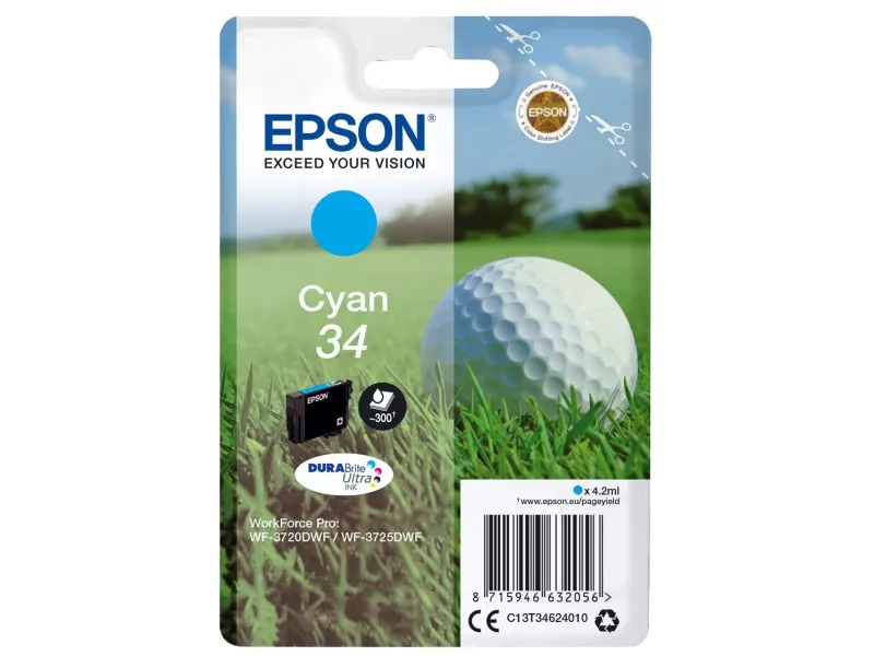 Cartuccia Originale Epson T346240 (Ciano 300 pagine) Cartuccia Originale Epson T346240 (Ciano 300 pagine)