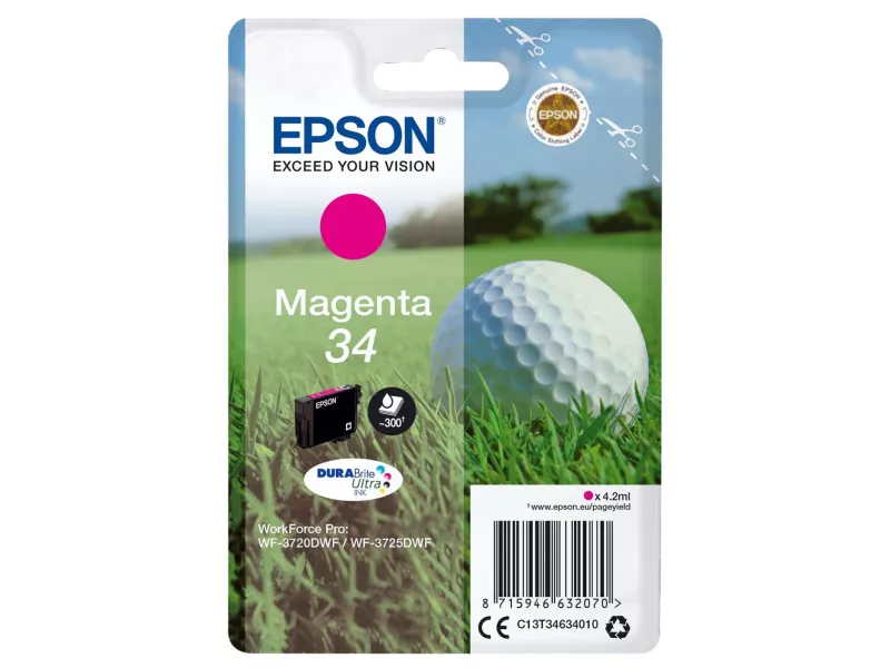 Cartuccia Originale Epson T346340 (Magenta 300 pagine) Cartuccia Originale Epson T346340 (Magenta 300 pagine)