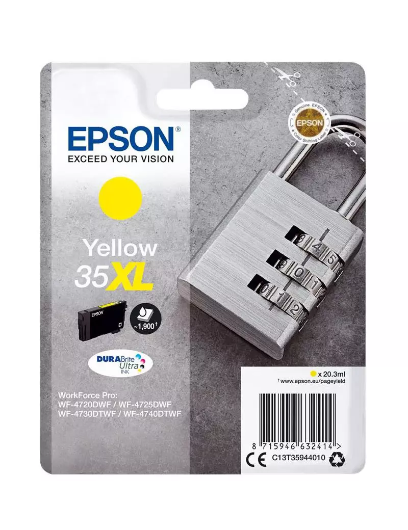 Cartuccia Originale Epson T359440 (Giallo 1900 pagine) Cartuccia Originale Epson T359440 (Giallo 1900 pagine)