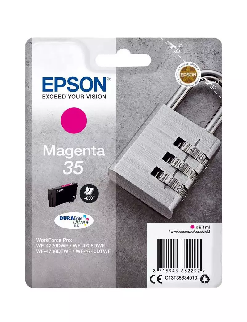 Cartuccia Originale Epson T358340 (Magenta 650 pagine) Cartuccia Originale Epson T358340 (Magenta 650 pagine)