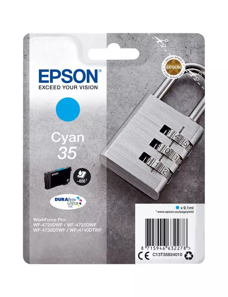 Cartuccia Originale Epson T358240 (Ciano 650 pagine)