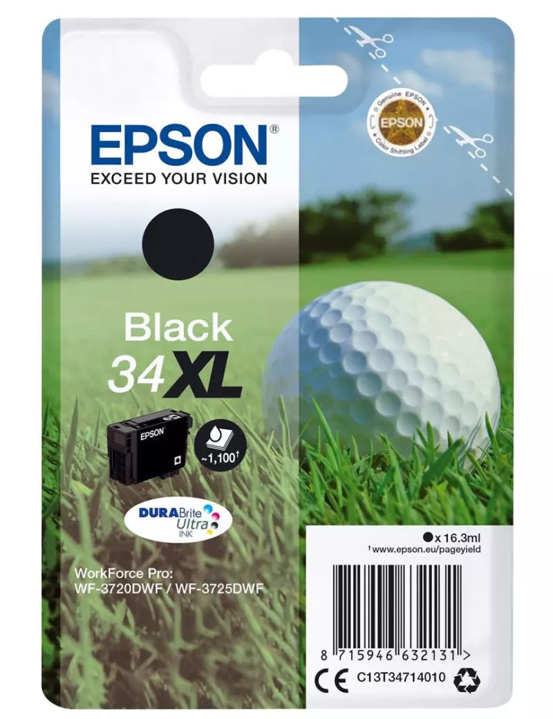 Cartuccia Originale Epson T347140 34XL (Nero 1100 pagine) Cartuccia Originale Epson T347140 34XL (Nero 1100 pagine)